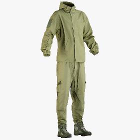 Military Green Uniform With Boots 2 (2 cloth sides) model